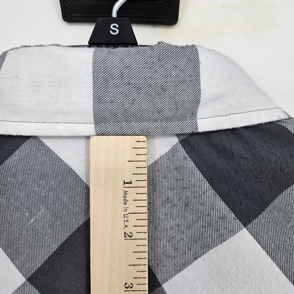 Huk Shirt Mens Large Long Sleeve Button Down Fishing Outdoor Plaid White Gray - Picture 9 of 10